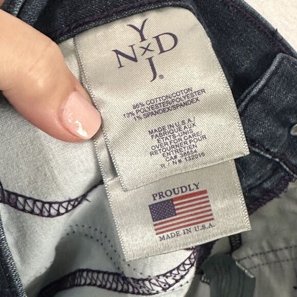 NYDJ Crop Jeans 8 Rolled Cuff Lift Tuck Stretch Comfort Denim Casual Summer USA - Picture 8 of 10